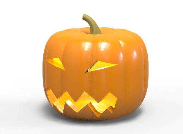 Jack-o’-lantern Rhino Model Download
