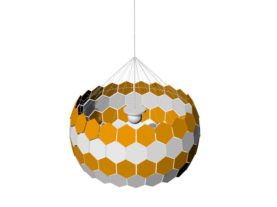 chandelier-with-hexagonal-panels Rhino Model Download
