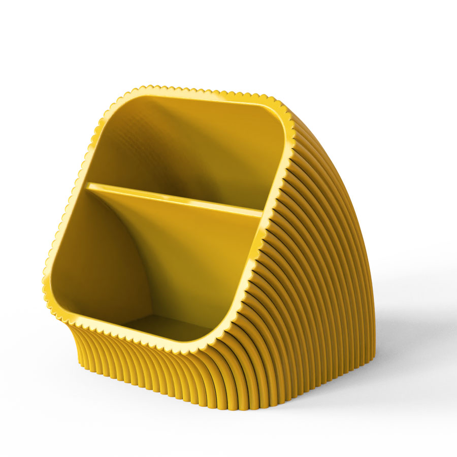 curved-pen-holder Rhino Model Download