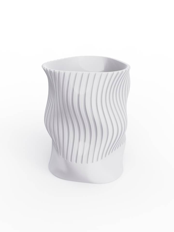 wavy-pen-holder Rhino Model Download